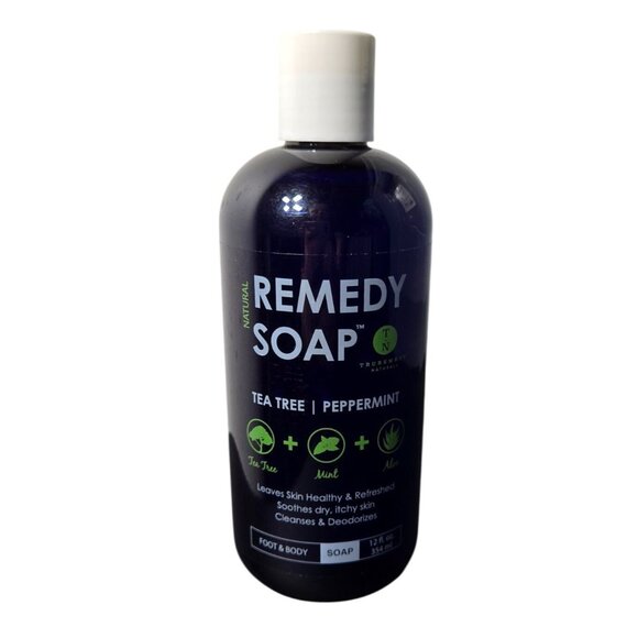 Truremedy Naturals Remedy Tea Tree Peppermint Aloe Soap Body Wash 12 Fl Oz - Picture 1 of 5